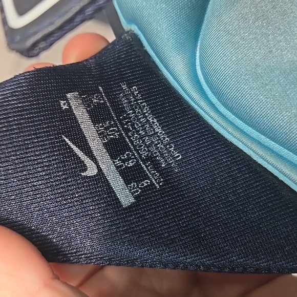 Nike Women's Comfort Footbed Black& Blue Slide Sandals Shoes Sz 9 - Picture 7 of 8